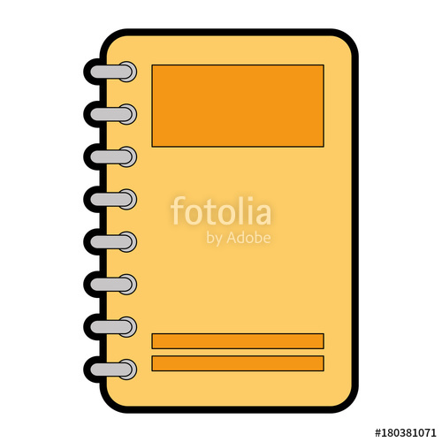 500x500 Notebook With Tabs Icon Vector Illustration Design Stock Image