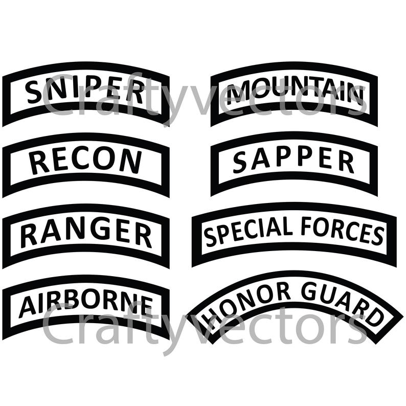 794x794 Army Tabs Vector Etsy