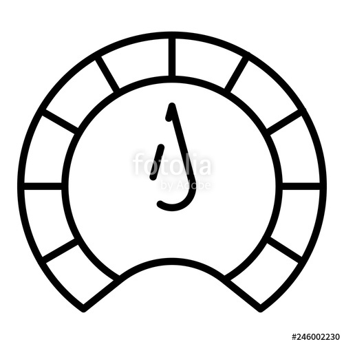 500x500 Medium Tachometer Icon Outline Medium Tachometer Vector Icon