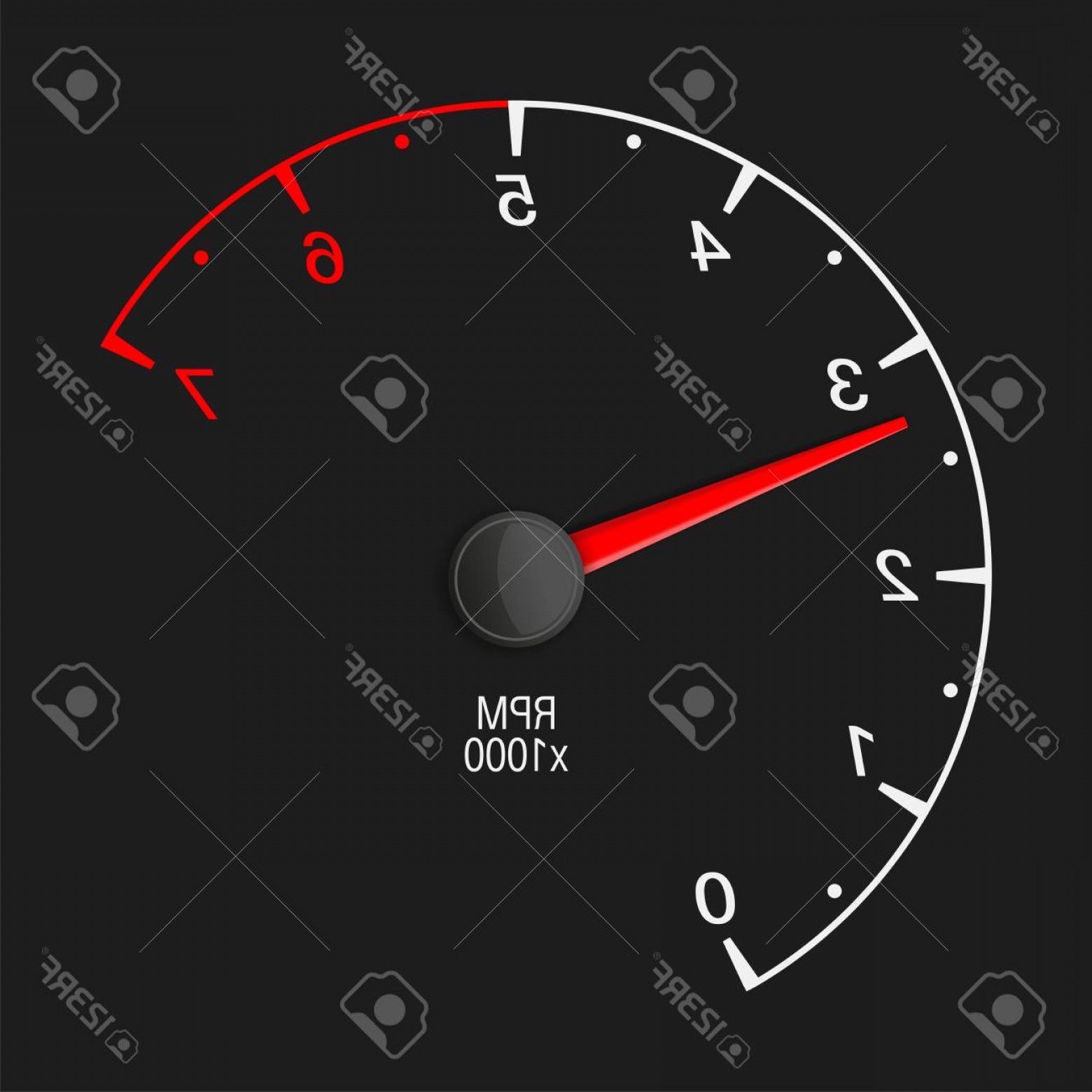 1560x1560 Photostock Vector Tachometer Black Vehicle Gauge Scale Vector