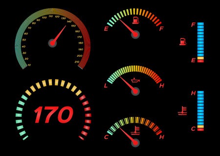 450x319 Speedometer For Car Fuel Gauge And Tachometer Vector Royalty