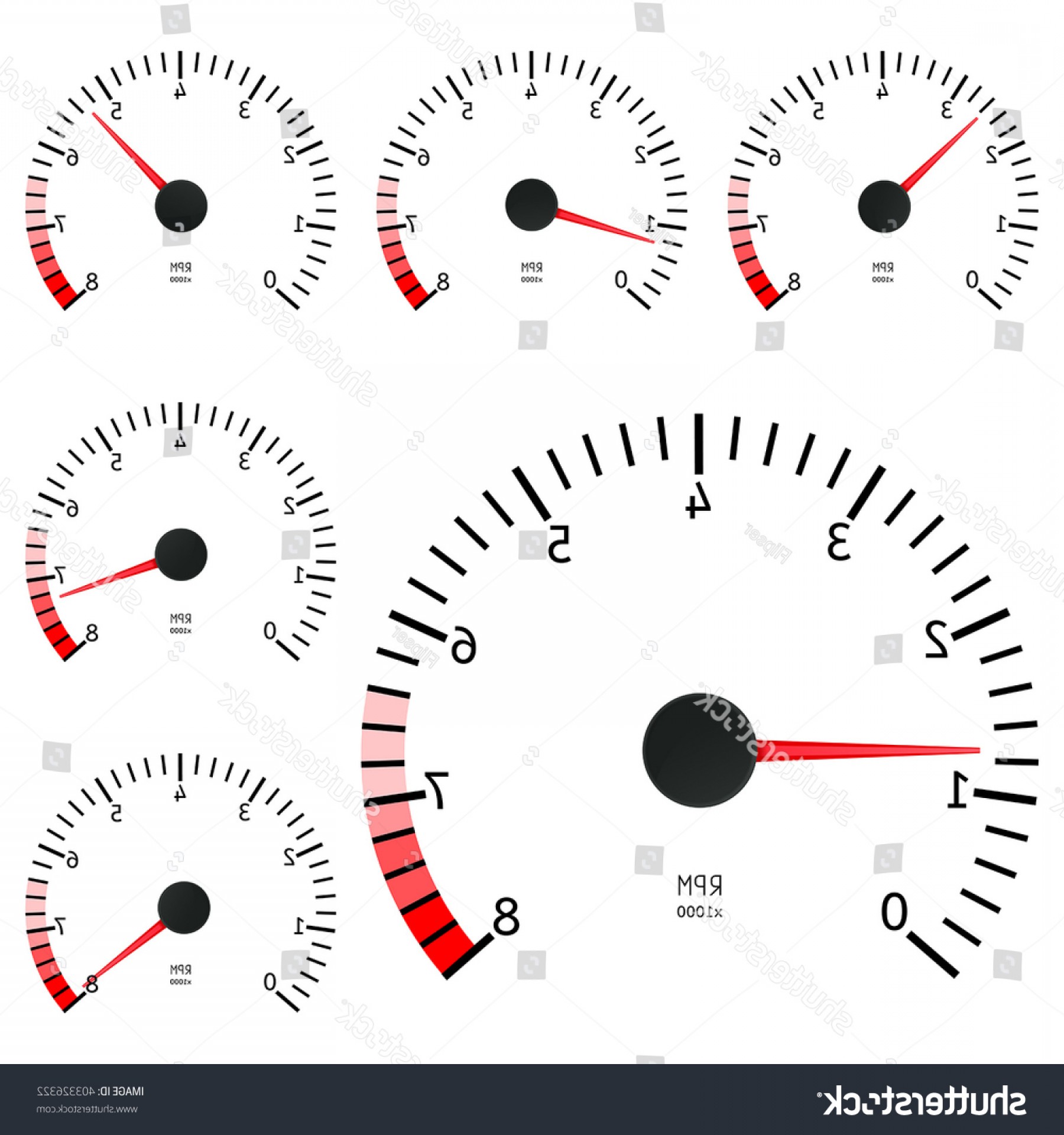 1800x1920 Tachometer Vector Illustration Isolated On White Wallkeeper