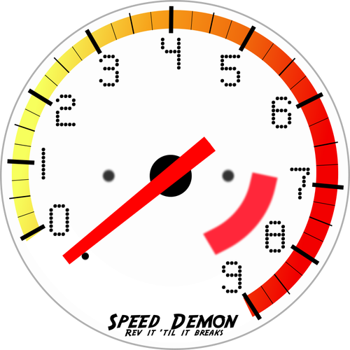 500x500 Tachometer Vector Image