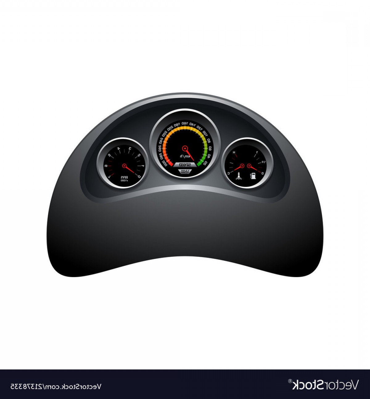1200x1296 Dashboard Template Speedometer Tachometer Fuel Vector Savoyuptown