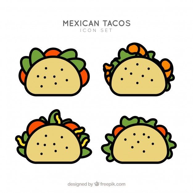 626x626 Taco Icon Set Mexican Food Vector Free Download