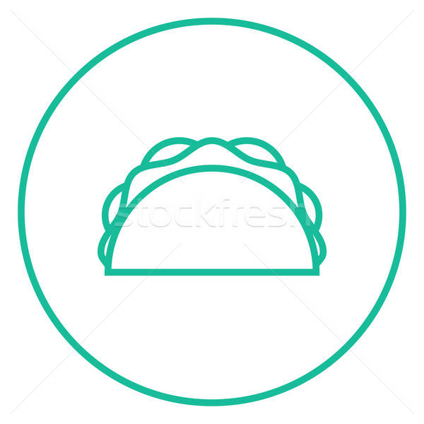 600x600 Taco Line Icon Vector Illustration Andrei Krauchuk