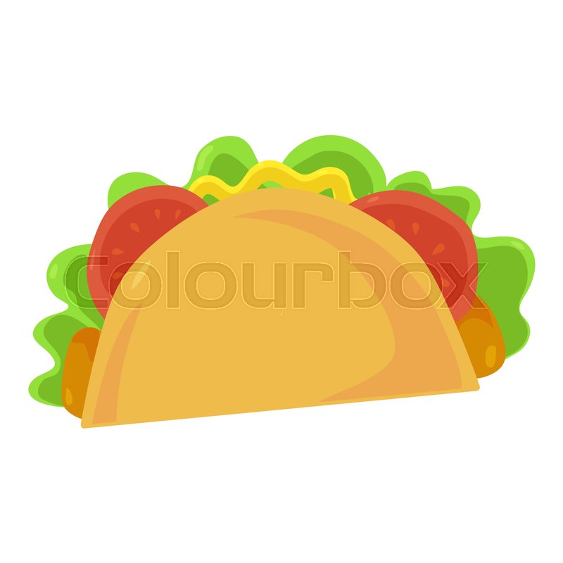 800x800 Fast Food Taco Icon Vector Stock Vector Colourbox