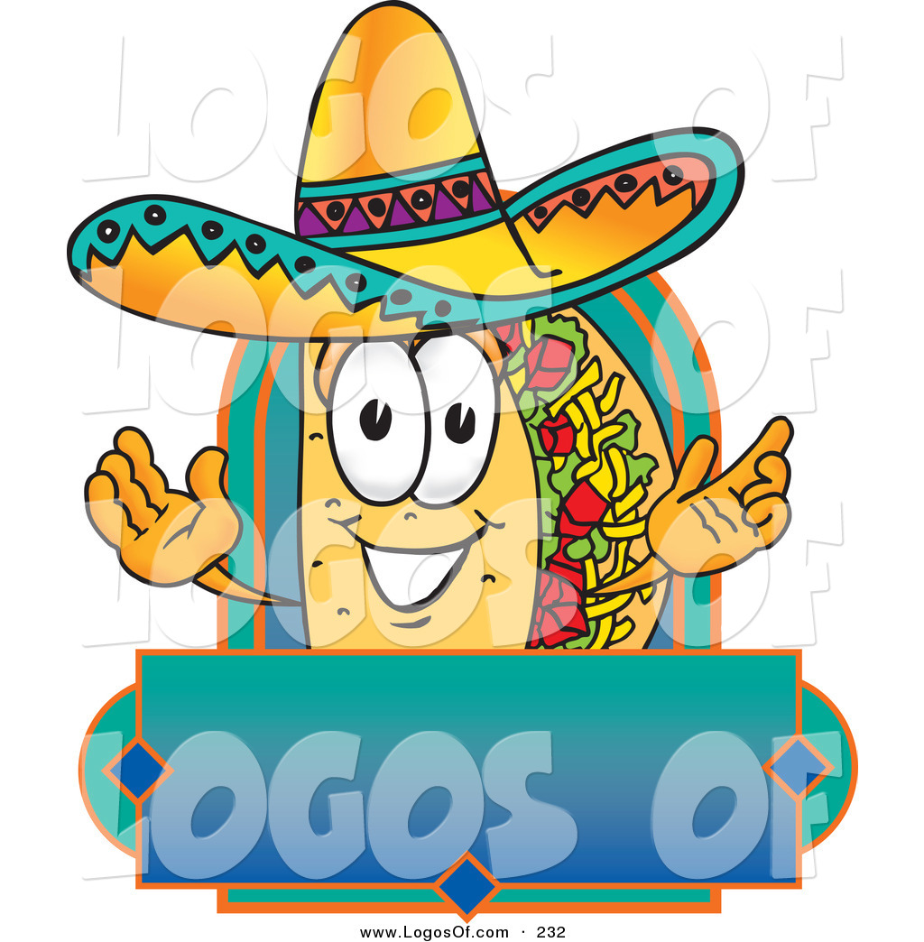 1024x1044 Logo Vector Of A Grinning Mexican Taco Mascot Cartoon Character