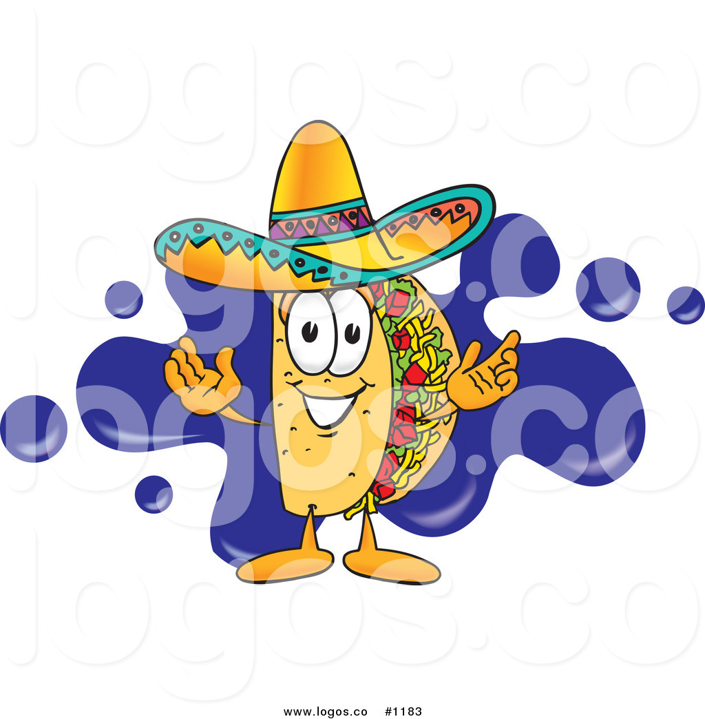 1024x1044 Royalty Free Vector Logo Of A Cartoon Taco Mascot Standing