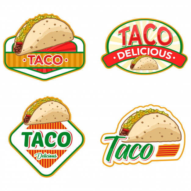 626x626 Taco Logo Stock Vector Set Vector Premium Download