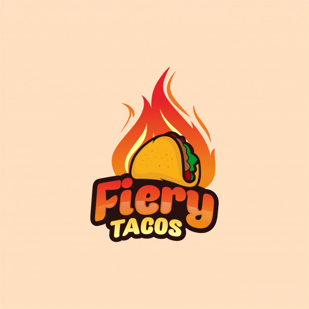 626x626 Fiery Tacos Logo Vector Premium Download