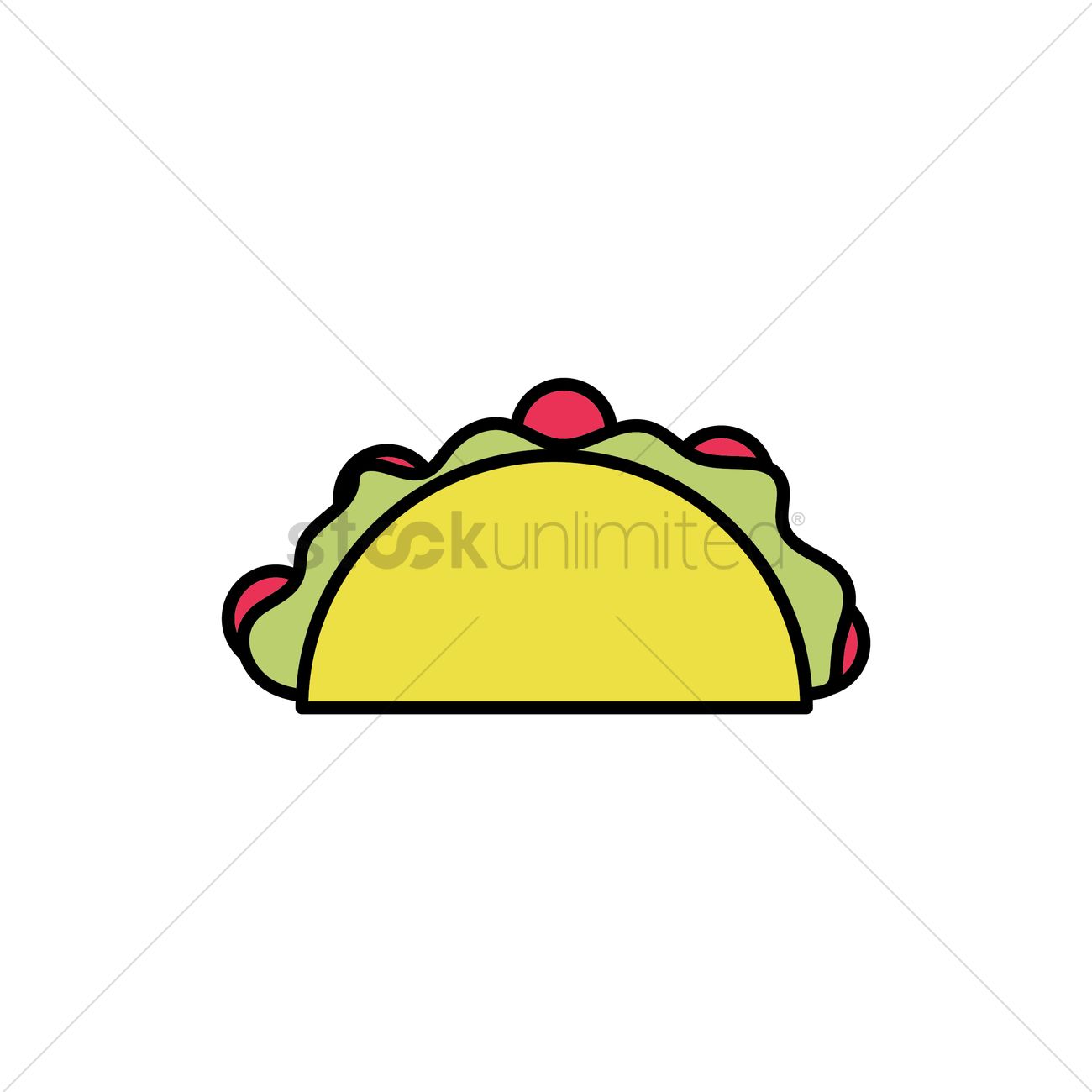 Taco Vector Image 1300x1300 Taco Vector Image