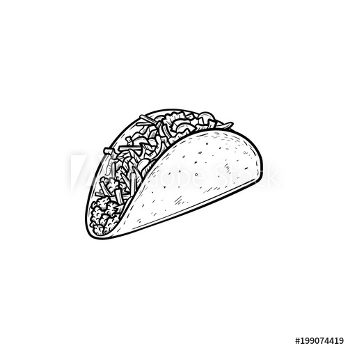 Taco Hand Drawn Outline Doodle Icon Traditional Mexican Fast Food 500x500 Taco Hand Drawn Outline Doodle Icon Traditional Mexican Fast Food