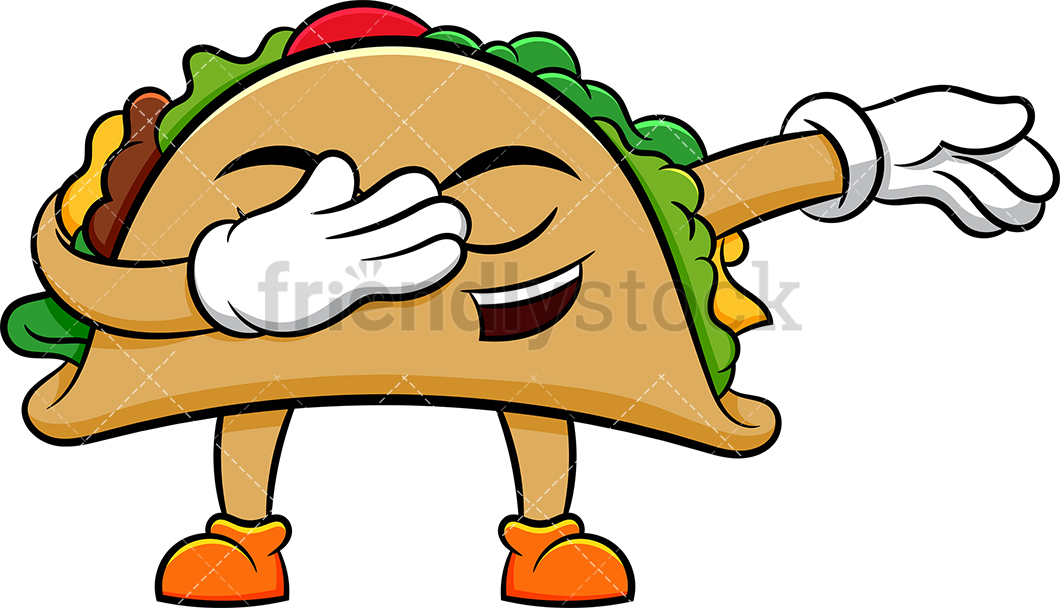 Dabbing Taco Cartoon Vector Clipart 1060x608 Dabbing Taco Cartoon Vector Clipart