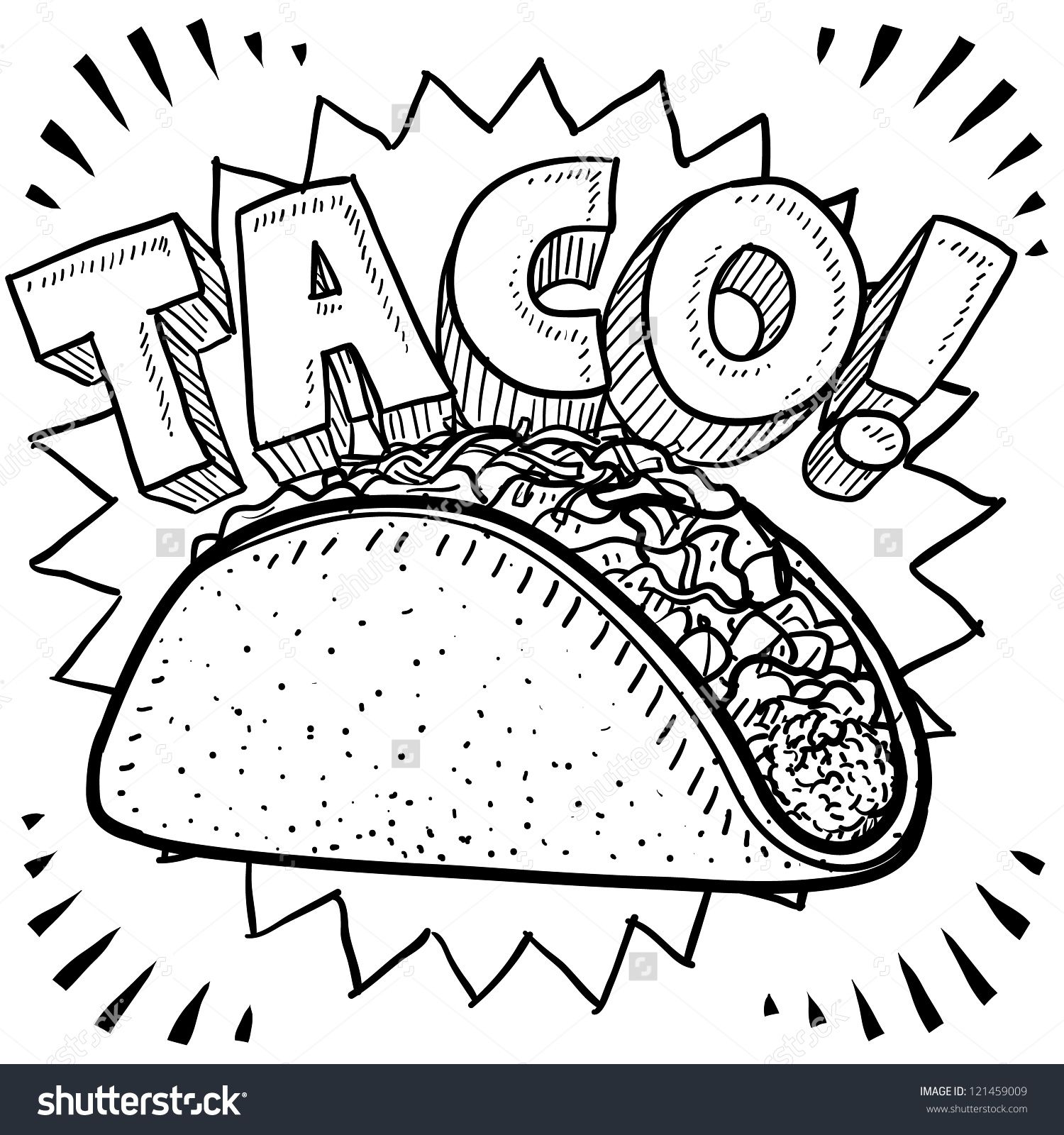 Doodle Style Mexican Food Taco Sketch In Vector Format Girl 1500x1600 Doodle Style Mexican Food Taco Sketch In Vector Format Girl