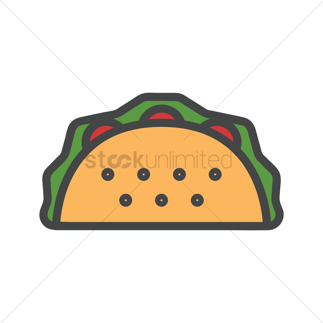 1300x1300 Free Taco Vector Image