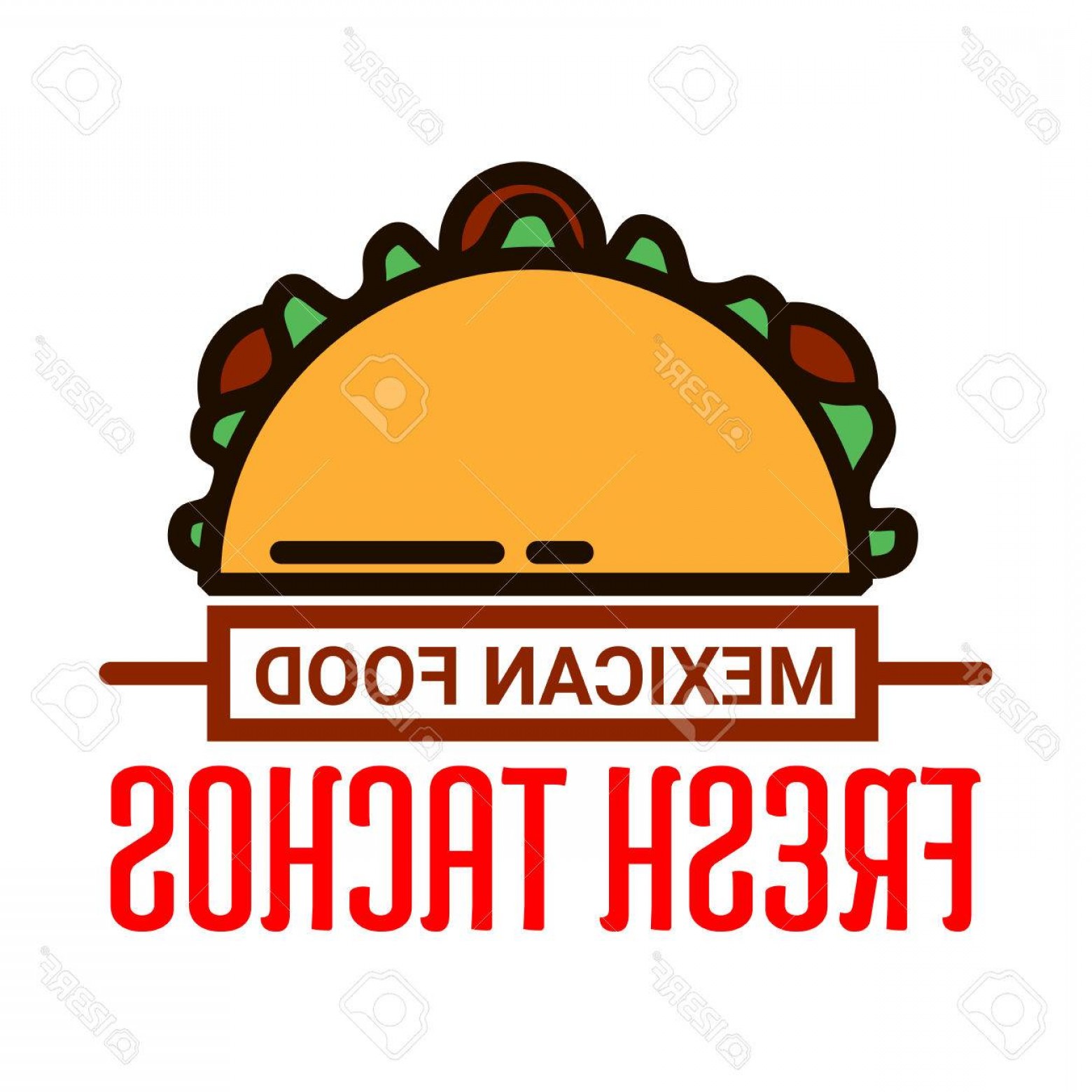 1560x1560 Photostock Vector Authentic Mexican Food Restaurant Thin Line