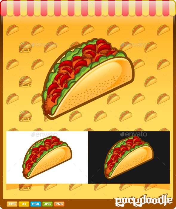 590x700 Food Vectors Design Tacos, Vector Design