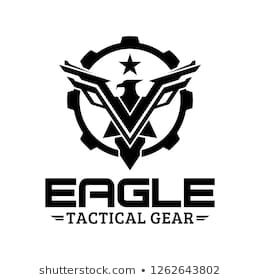 260x280 Eagle Tactical Gear Vector Logo Design Illustration Template