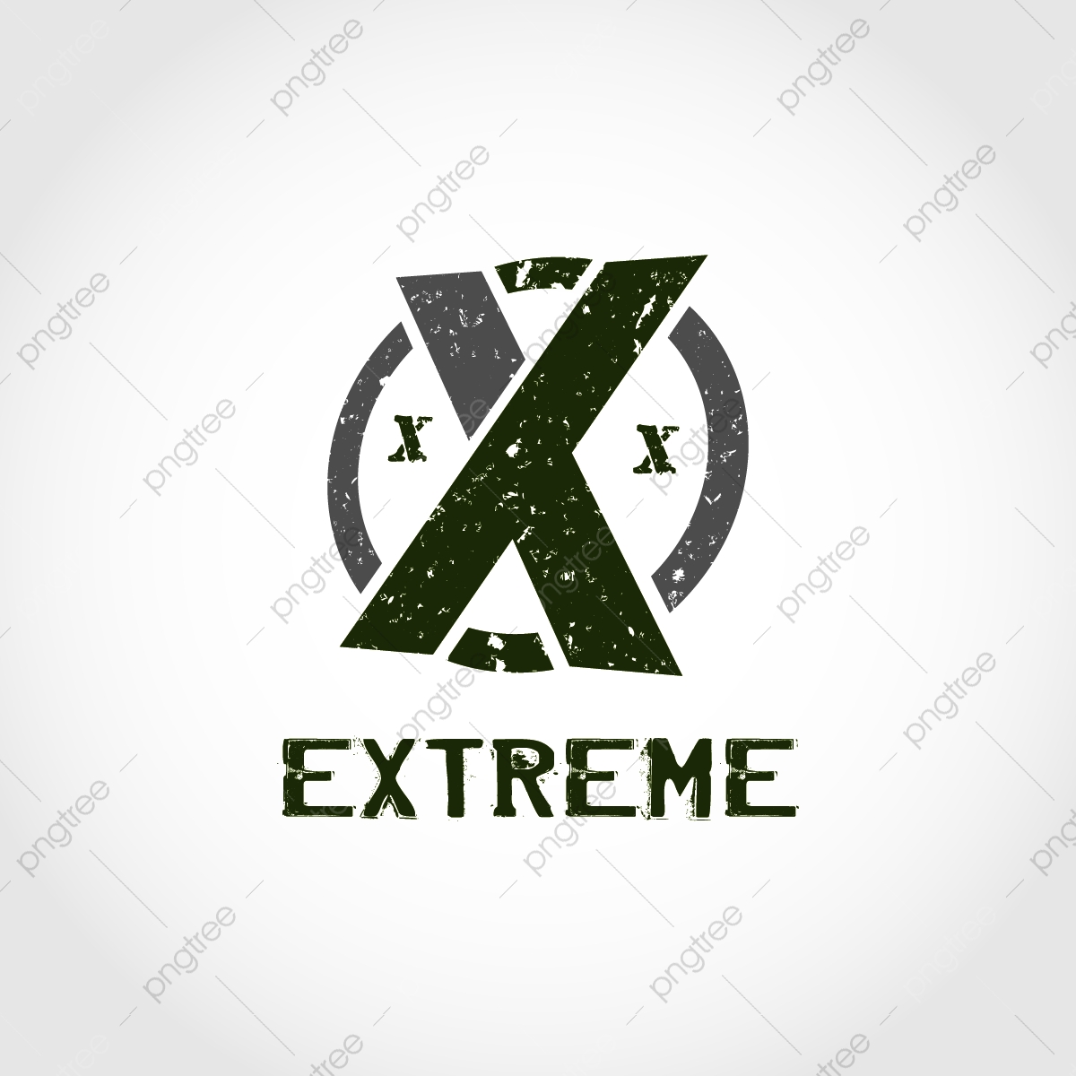 1200x1200 Initial Letter Cross X Logo Green Army Tactical Outdoor Gear Logo