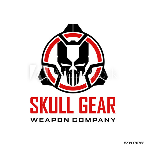 500x500 Skull Circle Gear Weapon Company Military Tactical Vector Logo