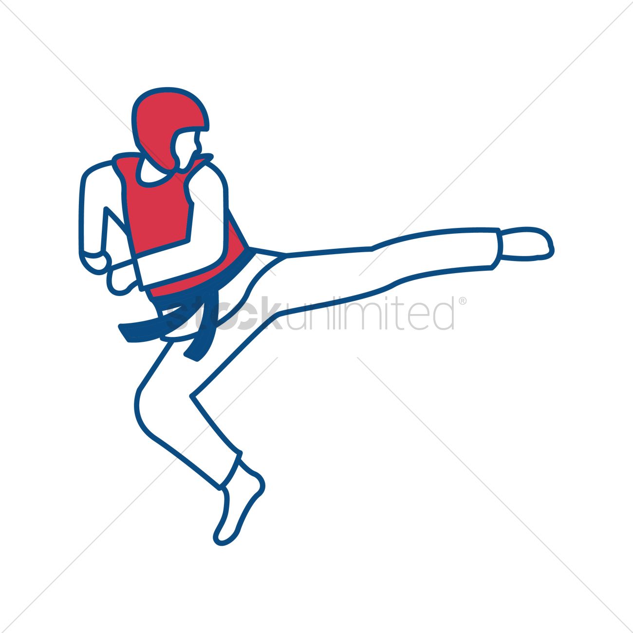 1300x1300 Free Taekwondo Vector Image