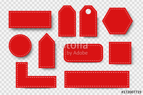 500x334 Vector Set Of Realistic Isolated Red Blank Price Tag Coupons