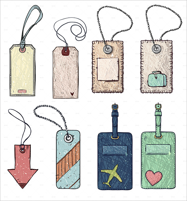 600x645 Luggage Tag Template