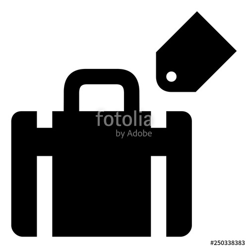 500x500 Suitcase With Luggage Tag Icon Stock Image And Royalty Free