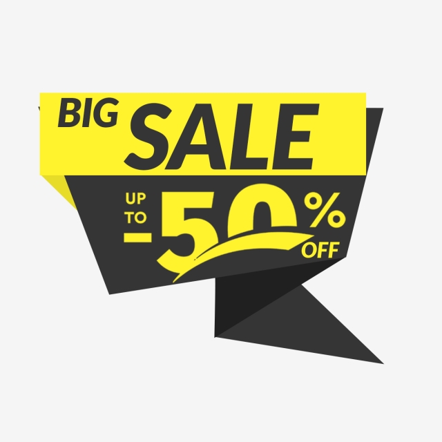 640x640 Big Sale Label Tag Vector Origami, Banner, Sale, Vector Png