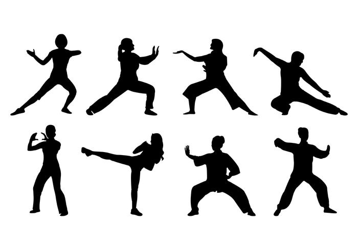 Silhouette Of Tai Chi Women Vector 700x490 Silhouette Of Tai Chi Women Vector