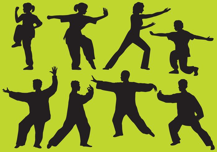 Tai Chi Silhouette Vectors 700x490 Tai Chi Silhouette Vectors