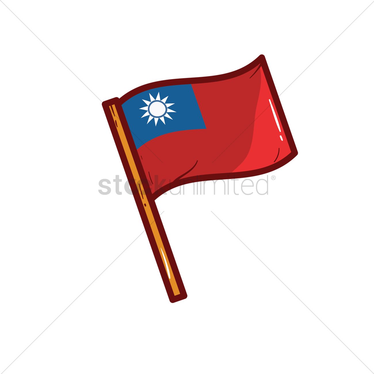 Taiwan Flag Vector Image 1300x1300 Taiwan Flag Vector Image