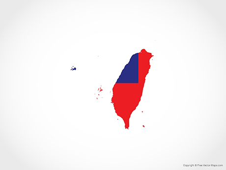 Vector Map Of Taiwan 460x345 Vector Map Of Taiwan