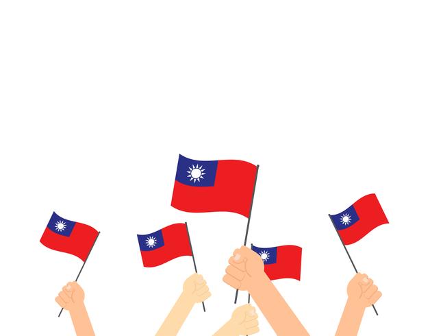 Vector Illustration Hands Holding Taiwan Flags On White Background 628x490 Vector Illustration Hands Holding Taiwan Flags On White Background