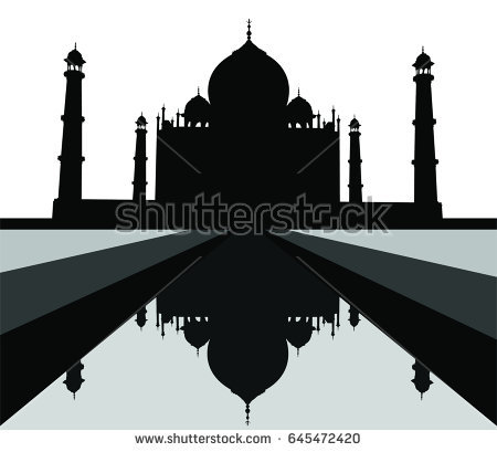 450x409 Taj Mahal Silhouette Png