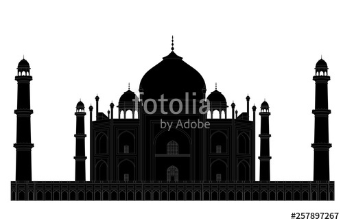 500x325 Taj Mahal Silhouette Stock Image And Royalty Free Vector