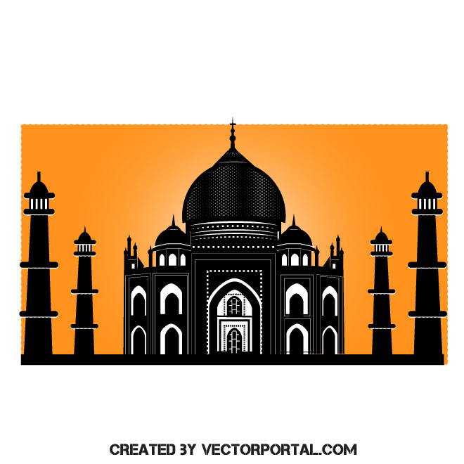 660x660 Taj Mahal Vector Image