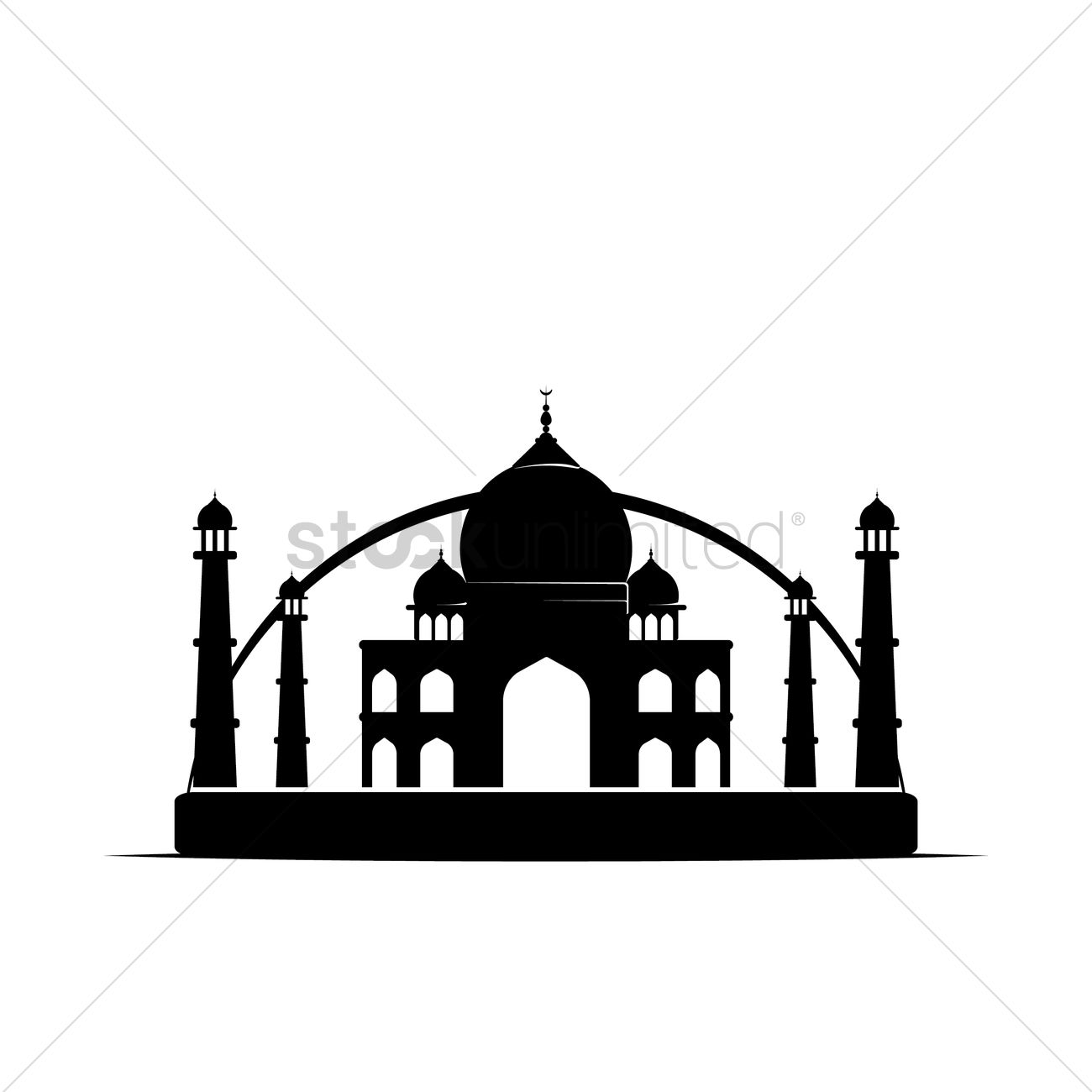 1300x1300 Tajmahal Vector Image