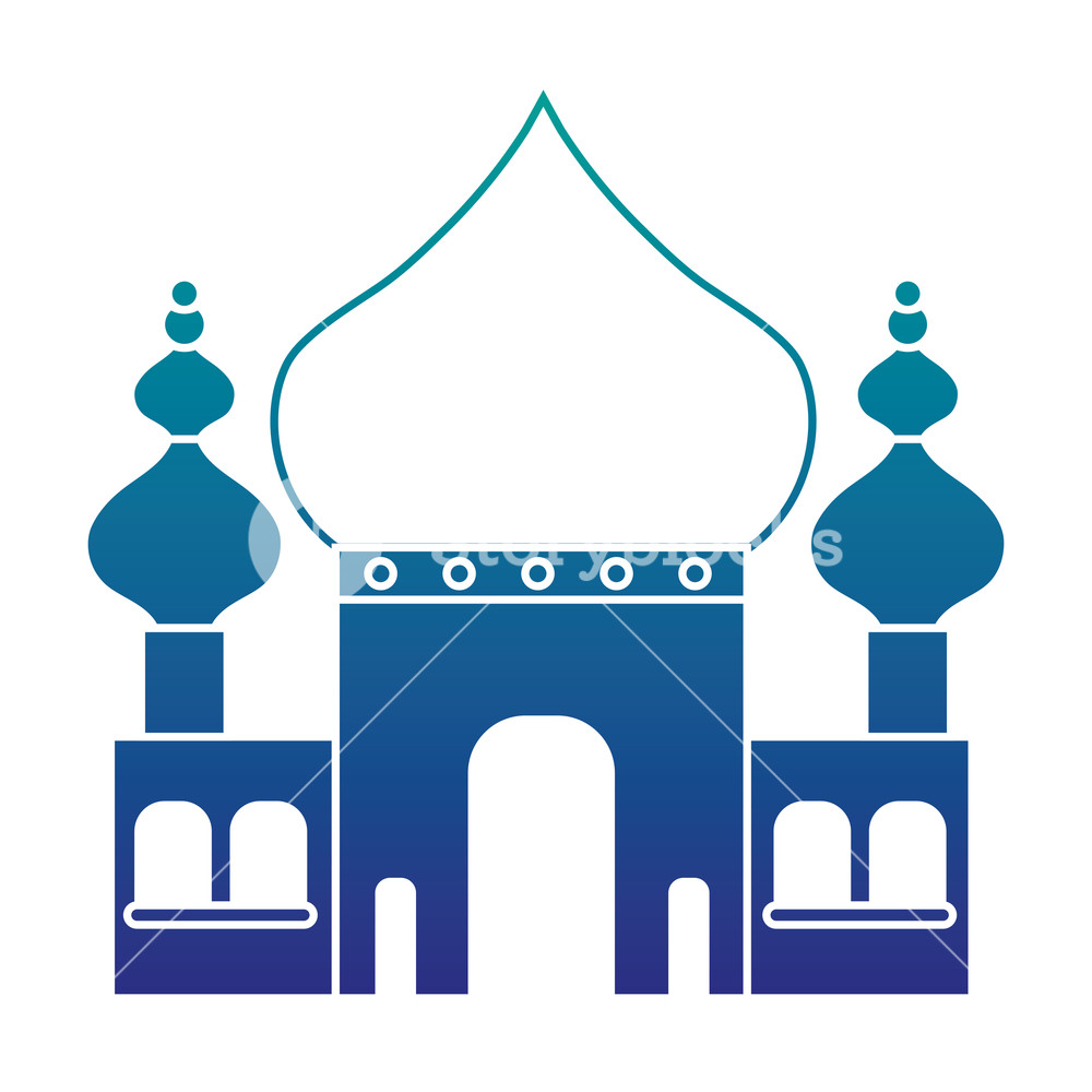 1000x1000 Silhouette Taj Mahal In India Journey Vacation Vector Illustration