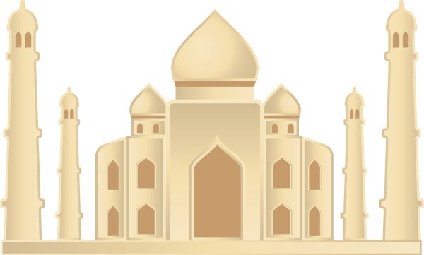 Taj Mahal Vector Art 600x361 Taj Mahal Vector Art