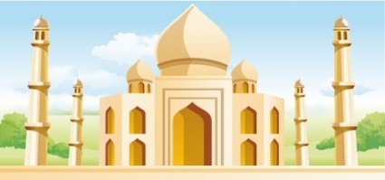 Free Taj Mahal Files, Vectors Graphics 425x199 Free Taj Mahal Files, Vectors Graphics