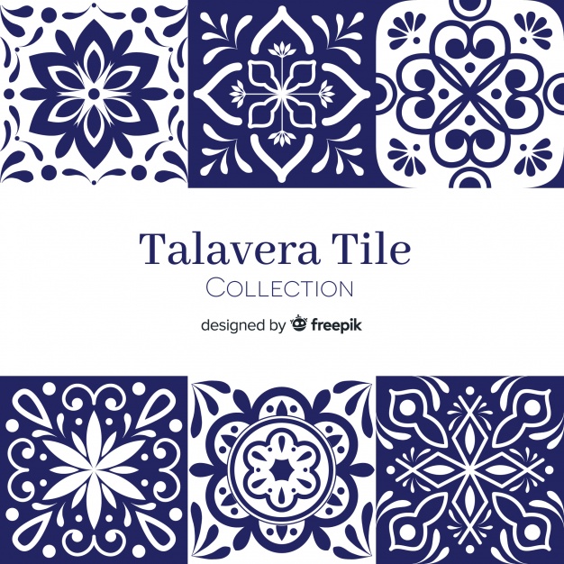 626x626 Talavera Tile Set Vector Free Download