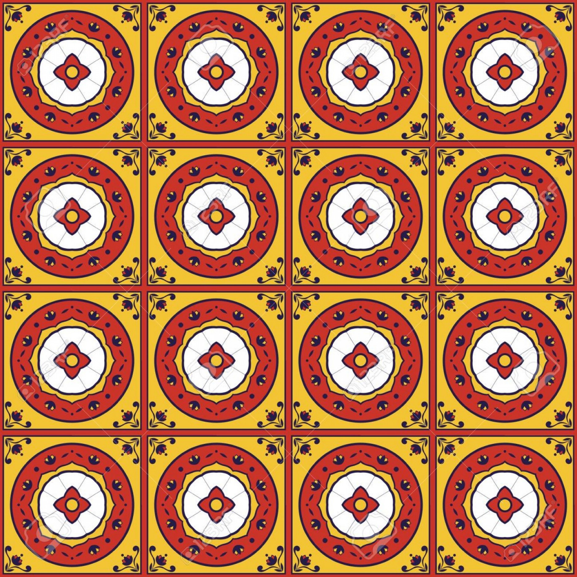 1872x1872 Photostock Vector Tile Pattern Vector Seamless Portuguese Azulejo