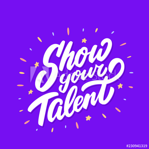 500x500 Show Your Talent Vector Banner