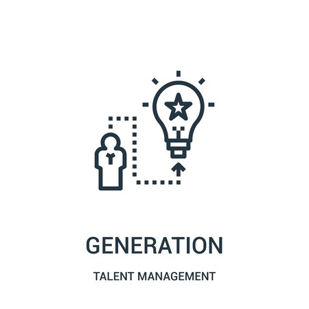 450x450 Generation Icon Vector From Talent Management Collection Thin
