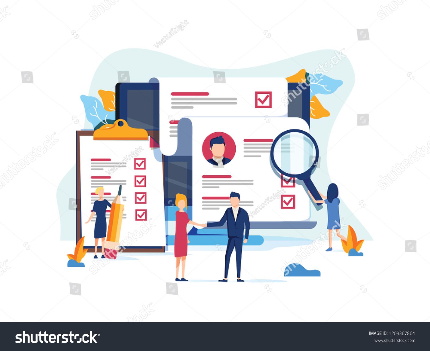 1500x1225 Human Resources, Recruitment Concept For Web Page, Banner