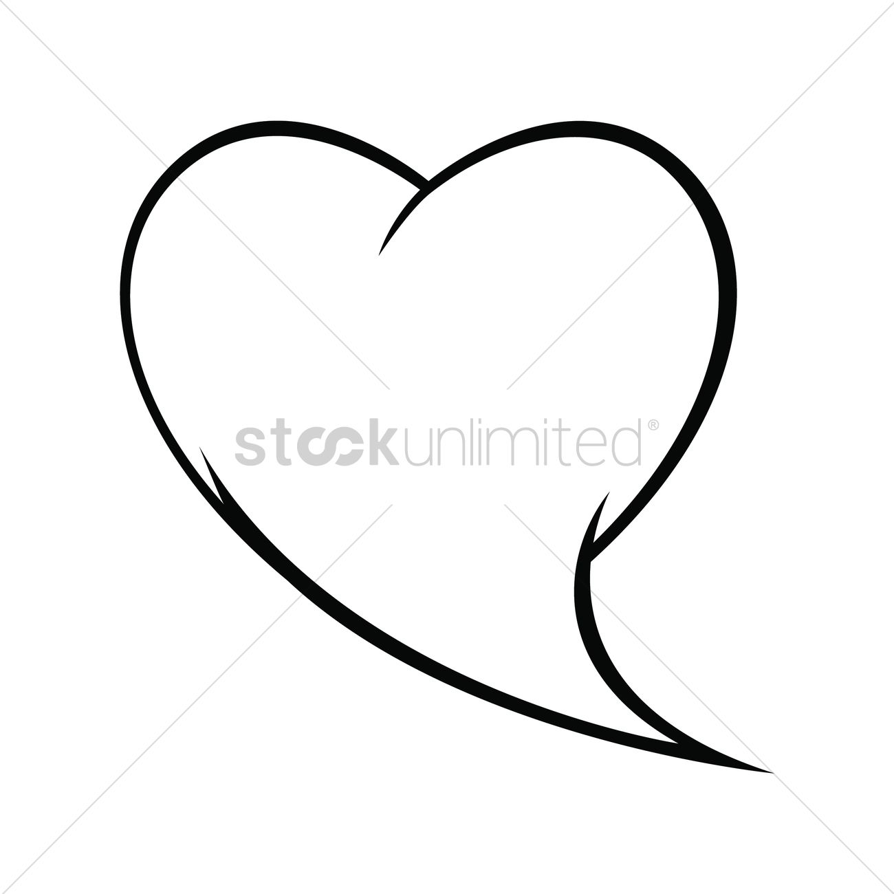1300x1300 Heart Shaped Speech Bubble Vector Image