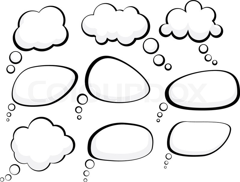 800x608 Set Of Comic Style Speech Bubbles Stock Vector Colourbox