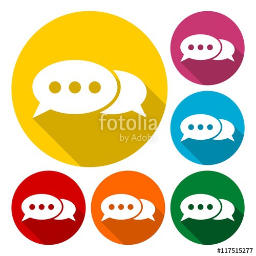 500x500 Talk Icon, Vector Speech Bubble Icons Stock Image And Royalty